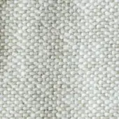 Beige woven fabric sample displaying a dense pattern of small, raised circular elements on a linen or jute base with neutral tones.